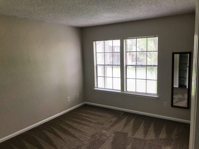 2247 Shady Timbers Cir Unit C, Tallahassee, FL 32304 - unfurnished room featuring a textured ceiling, healthy amount of natural light, and dark carpet