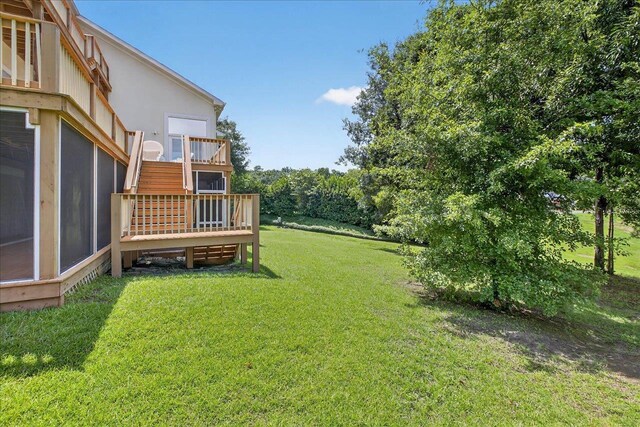 7502 Refuge Rd, Tallahassee, FL 32312 - view of grassy yard with stairway