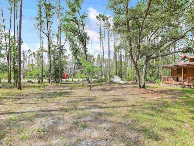 18722 Key Deer Ct, Keaton Beach, FL 32348 - view of yard with a deck