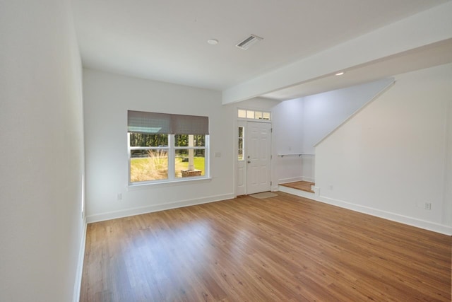 entrance foyer featuring light hardwood / wood-style flooring