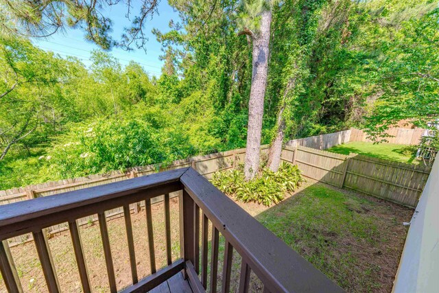 1842 Acorn Ridge Trl, Tallahassee, FL 32312 - wooden terrace featuring a fenced backyard