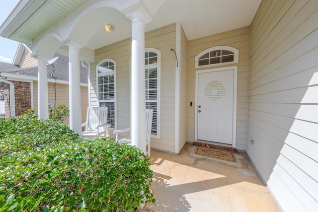 1842 Acorn Ridge Trl, Tallahassee, FL 32312 - view of exterior entry featuring a porch