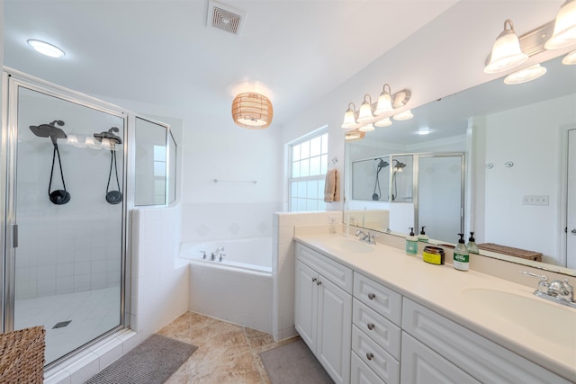 1842 Acorn Ridge Trl, Tallahassee, FL 32312 - full bath with a stall shower, a bath, and double vanity