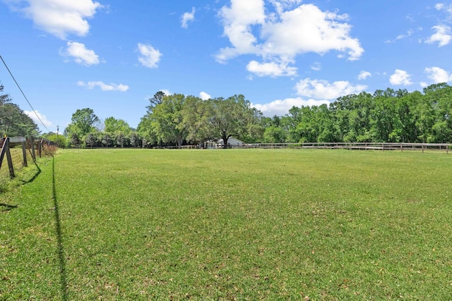 11124 Bexhill Ln, Tallahassee, FL 32317 - view of yard with a rural view and fence
