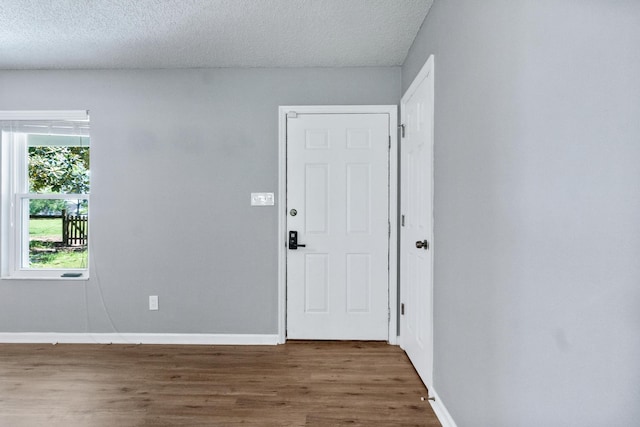 11124 Bexhill Ln, Tallahassee, FL 32317 - interior space featuring a textured ceiling, wood finished floors, and baseboards