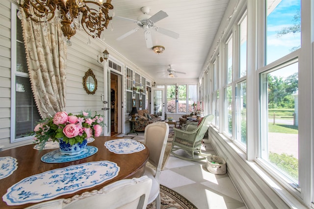 2460 Canopy Ln, Perry, FL 32347 - sunroom featuring french doors and tile patterned floors