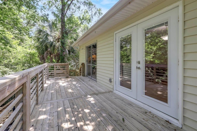 2307 Spoonwood Dr, Tallahassee, FL 32303 - wooden terrace with french doors