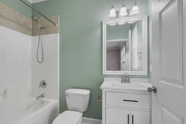 1224 Athens Ct, Tallahassee, FL 32305 - bathroom with vanity, toilet, and bathing tub / shower combination