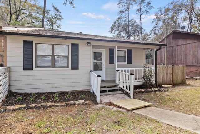 view of front of home with a porch