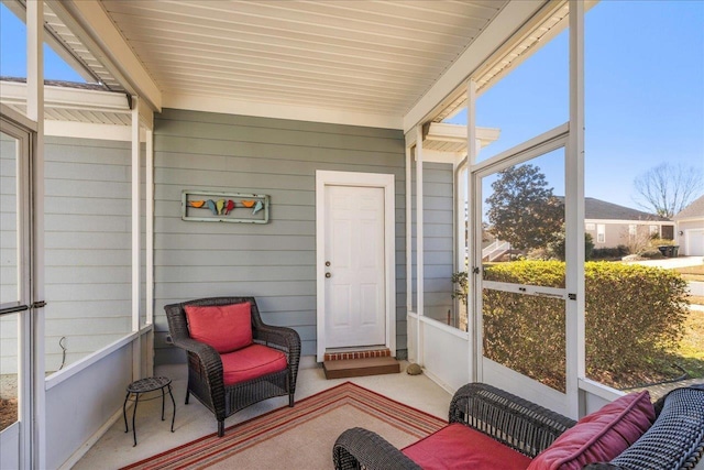 view of sunroom