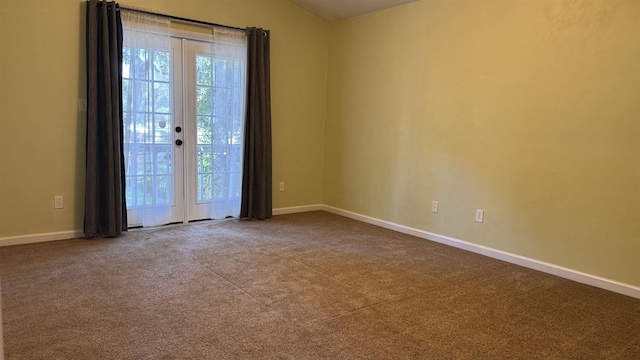 4417 Siesta Ct, Tallahassee, FL 32309 - empty room with carpet floors, baseboards, and lofted ceiling