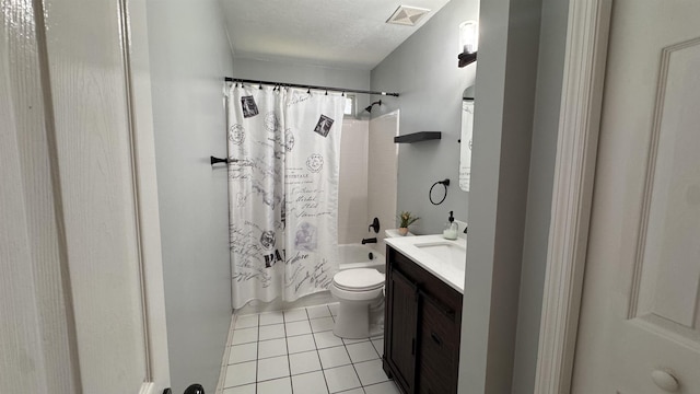 4417 Siesta Ct, Tallahassee, FL 32309 - full bath with toilet, tile patterned flooring, vanity, and shower / tub combo with curtain