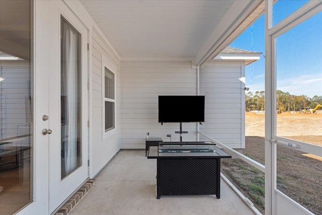 view of sunroom