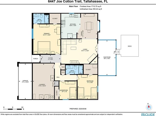 6447 Joe Cotton Trl, Tallahassee, FL 32309 - property floor plan