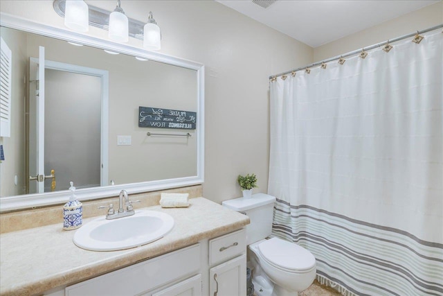6447 Joe Cotton Trl, Tallahassee, FL 32309 - full bathroom featuring toilet, vanity, and a shower with shower curtain