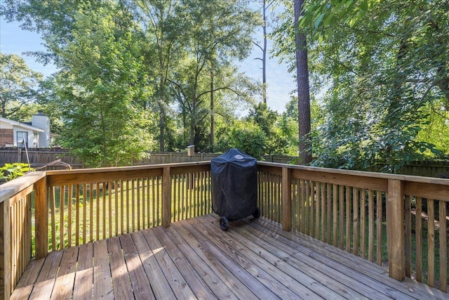 6447 Joe Cotton Trl, Tallahassee, FL 32309 - deck with a fenced backyard and area for grilling