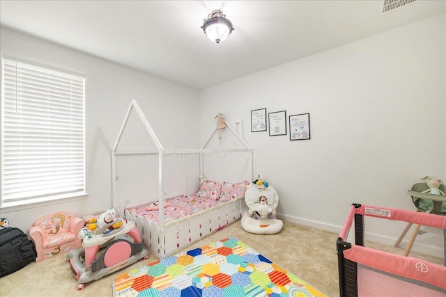 view of carpeted bedroom