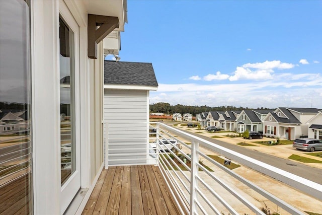 balcony with a residential view