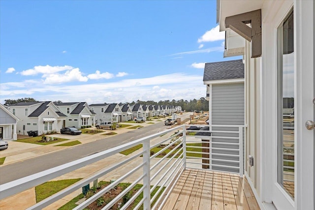 balcony featuring a residential view