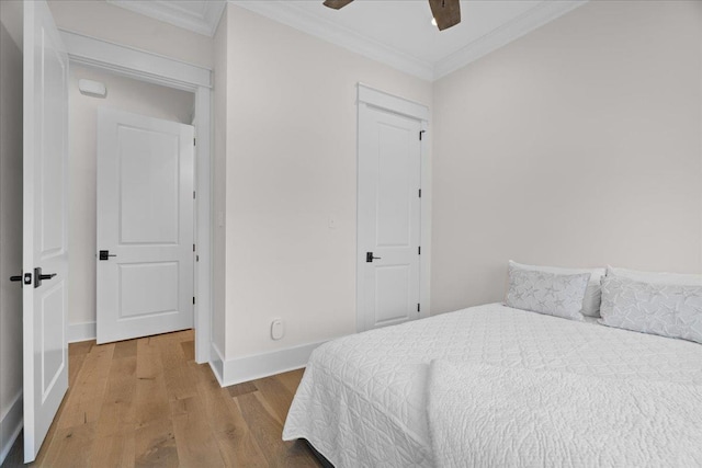 190 Camellia Oaks Ave Unit 96, Tallahassee, FL 32317 - bedroom featuring wood finished floors, crown molding, and ceiling fan