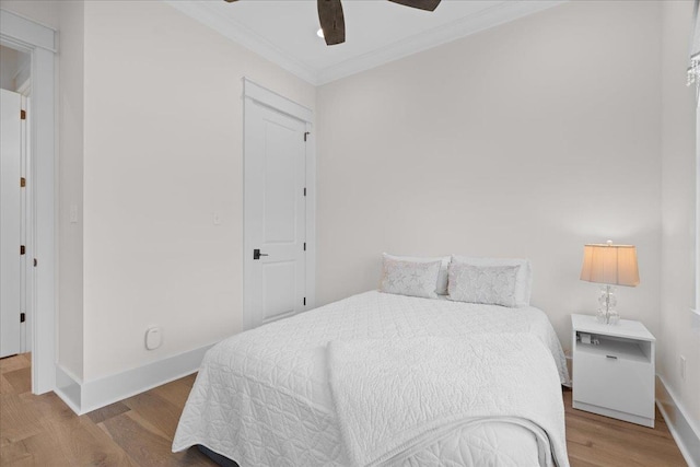 190 Camellia Oaks Ave Unit 96, Tallahassee, FL 32317 - bedroom with wood finished floors, crown molding, and ceiling fan