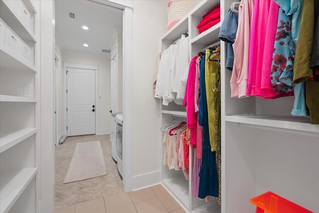 190 Camellia Oaks Ave Unit 96, Tallahassee, FL 32317 - spacious closet with washing machine and clothes dryer and tile patterned flooring