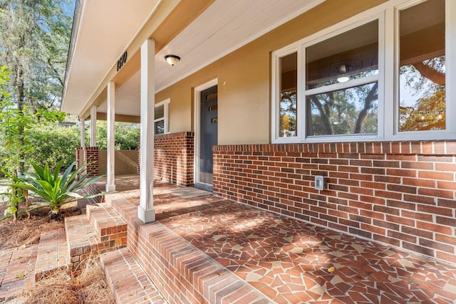 view of patio / terrace with a porch