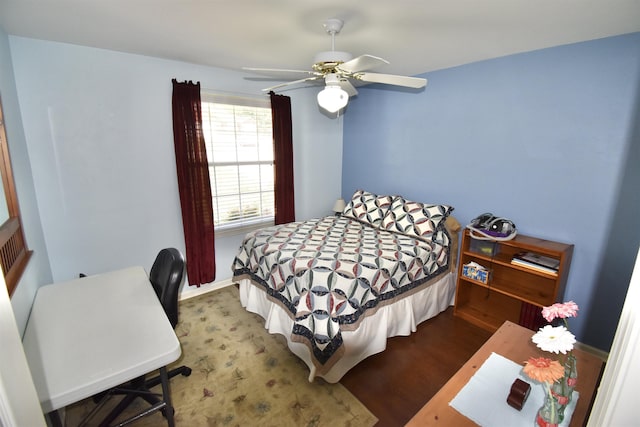 2736 Oakleigh Ct, Tallahassee, FL 32312 - bedroom featuring a ceiling fan and baseboards
