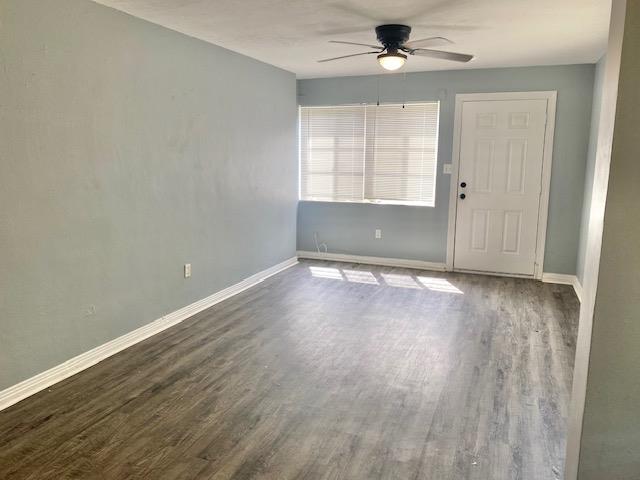 316-328 E Pershing St Unit 316-328, Tallahassee, FL 32301 - spare room with ceiling fan and hardwood / wood-style floors