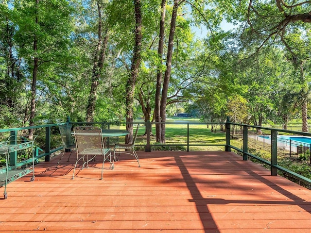 view of wooden terrace