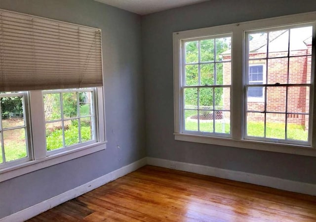 empty room featuring light hardwood / wood-style flooring