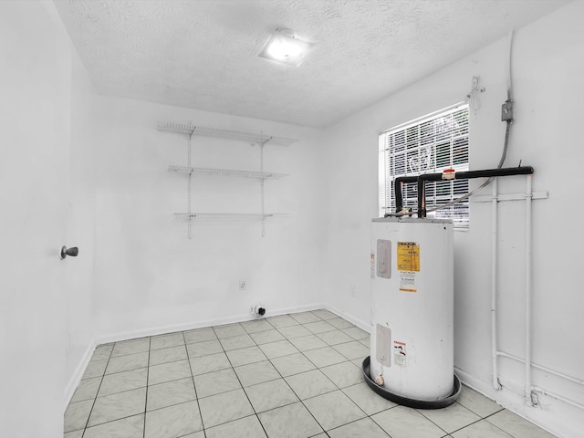 utility room with electric water heater