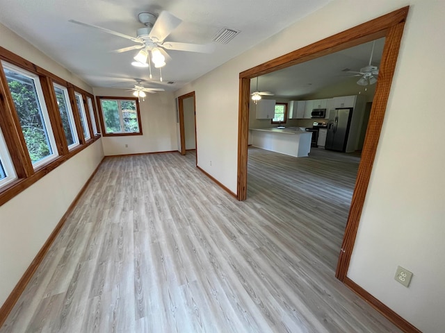 empty room featuring light hardwood / wood-style flooring