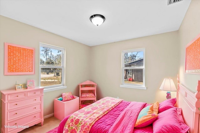 view of carpeted bedroom