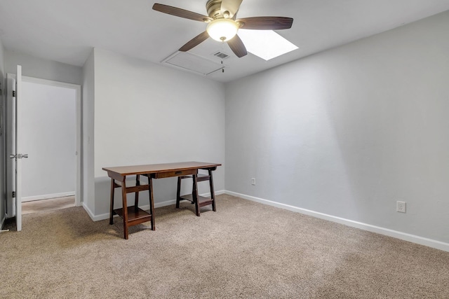 1541 San Luis Rd, Tallahassee, FL 32304 - unfurnished room featuring carpet flooring, ceiling fan, and attic access