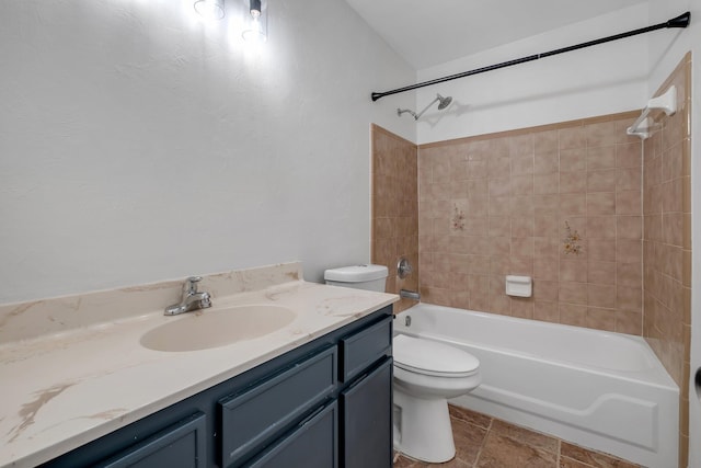 1541 San Luis Rd, Tallahassee, FL 32304 - full bathroom with vanity, toilet, and shower / tub combination