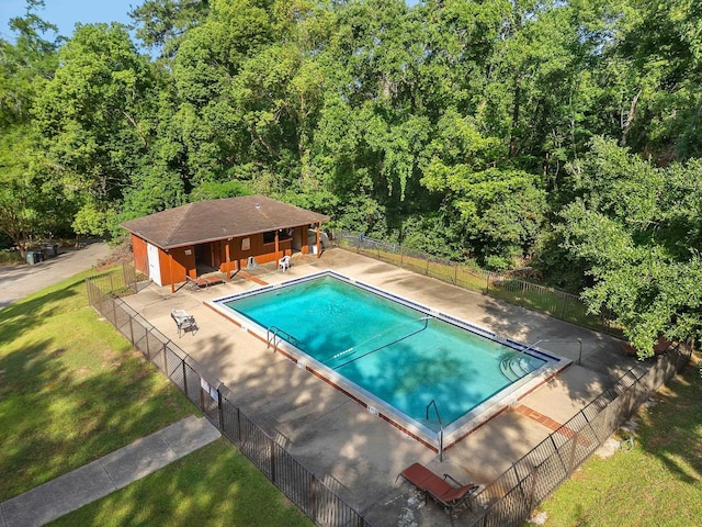 1541 San Luis Rd, Tallahassee, FL 32304 - pool with a yard, fence, and a patio area