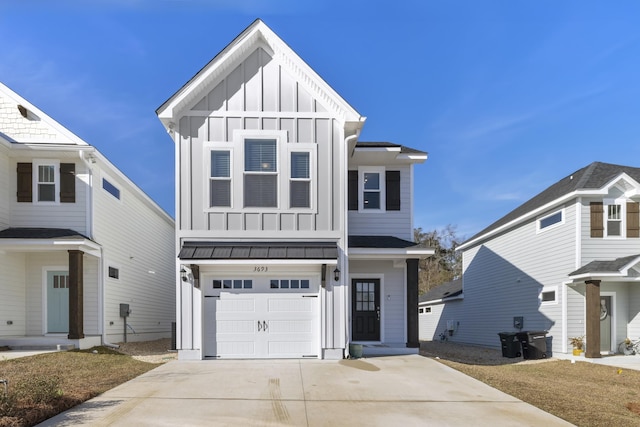 view of front of house featuring a garage