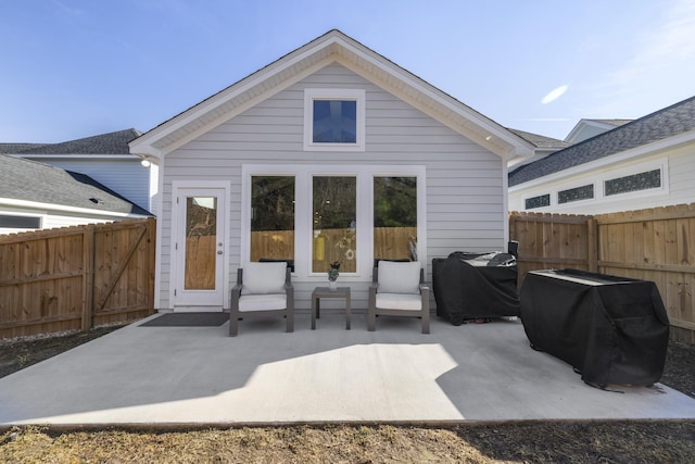 rear view of house with a patio area