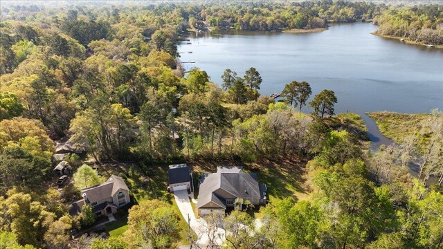 3621 Moody Trl, Tallahassee, FL 32309 - aerial view of property and surrounding area with a heavily wooded area and a large body of water