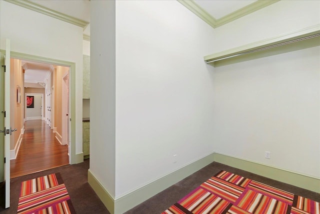 3621 Moody Trl, Tallahassee, FL 32309 - interior space with crown molding and baseboards