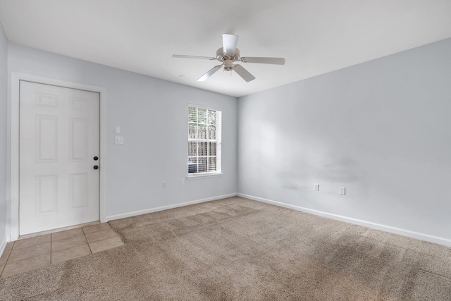 2738 W Tharpe St Unit 806, Tallahassee, FL 32303 - carpeted spare room with a ceiling fan and tile patterned floors