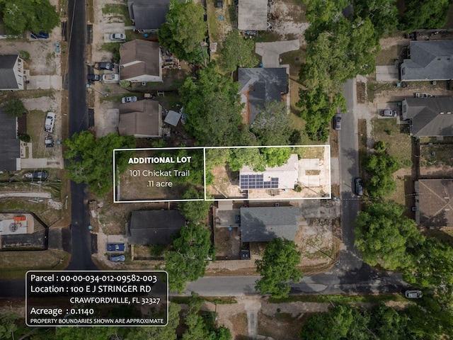 100 Ej Stringer Rd, Crawfordville, FL 32327 - map / location with property parcel outlined