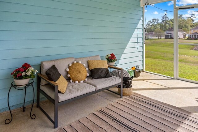 view of sunroom