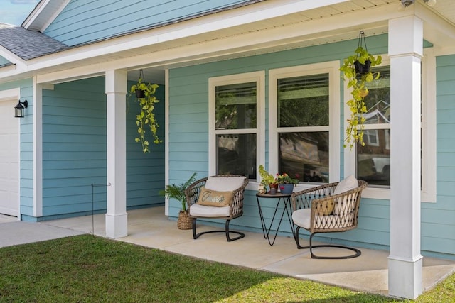 doorway to property featuring a porch