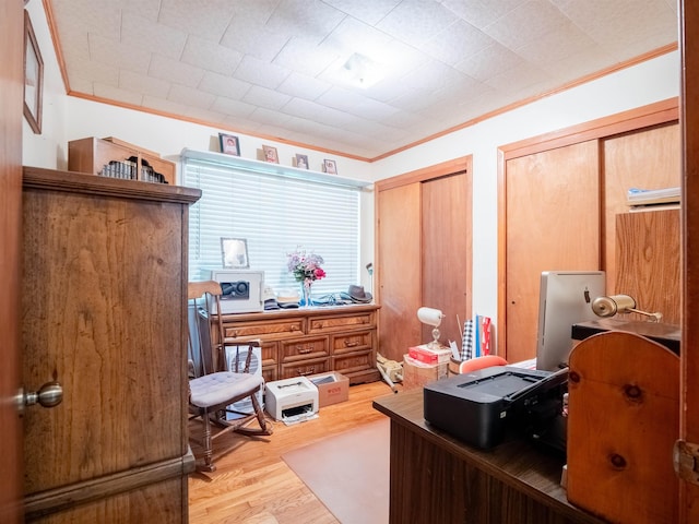 3364 NW 66th Blvd, Jennings, FL 32053 - home office with light wood finished floors and ornamental molding