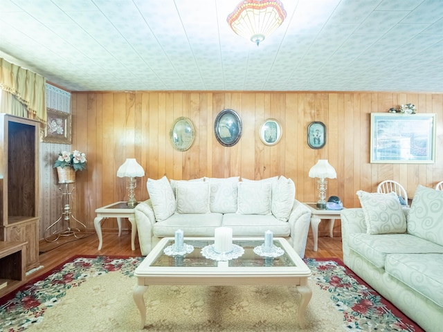 3364 NW 66th Blvd, Jennings, FL 32053 - living room with wood ceiling, wood finished floors, and wood walls