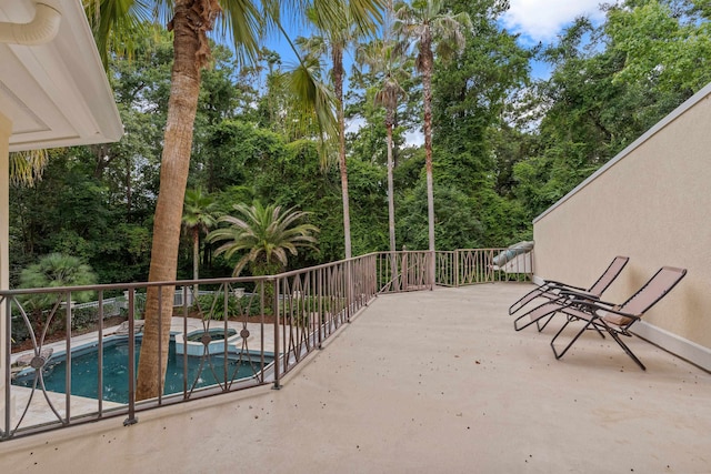 3899 W Millers Bridge Rd, Tallahassee, FL 32312 - view of patio / terrace with view of wooded area