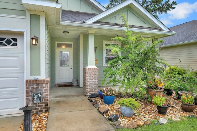 entrance to property with a porch