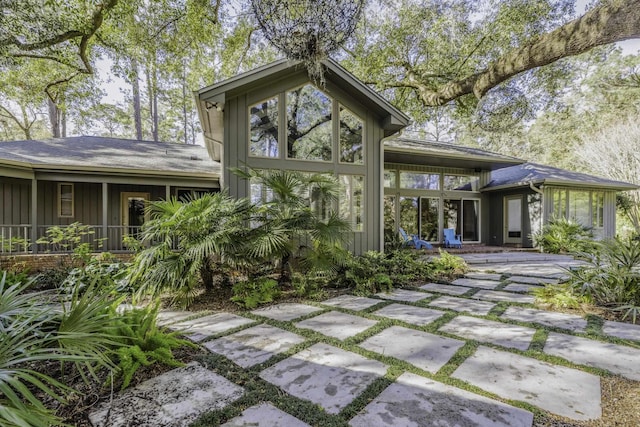 rear view of house with a patio